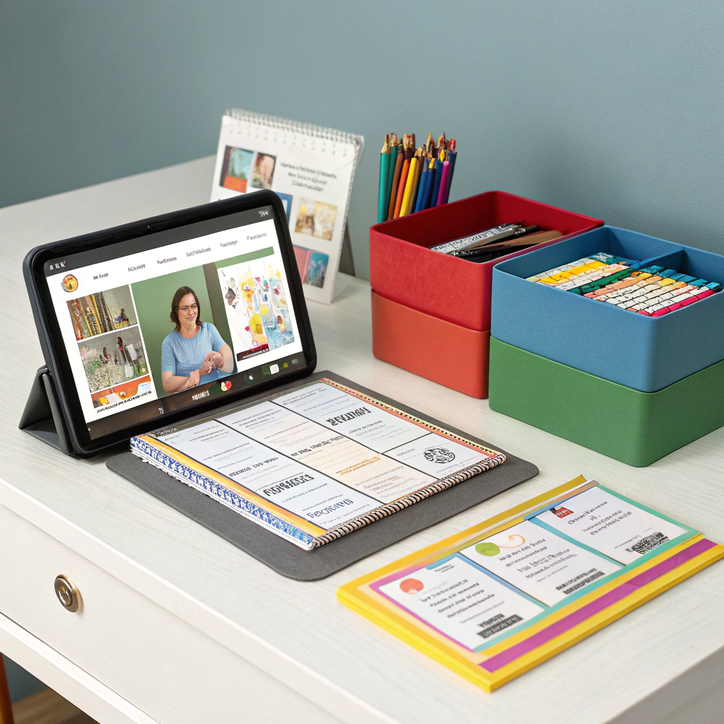 Close up of educational resource materials