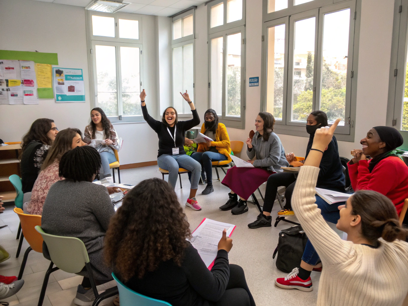 Diverse group of learners at a global citizenship workshop